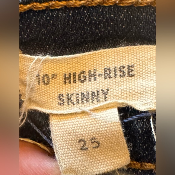 Madewell High-Rise Skinny Jeans: Drop-Hem Edition Women's Size 25 Dark wash - Picture 6 of 6